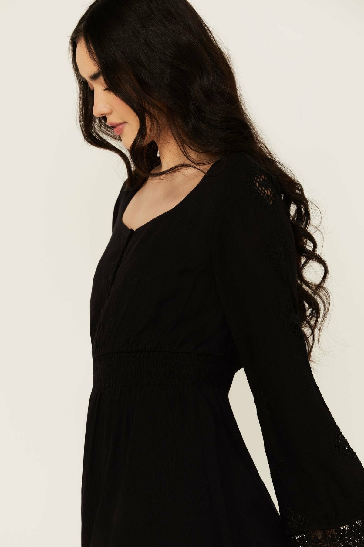 Idyllwind Scotts Lace Long Sleeve Mini Dress