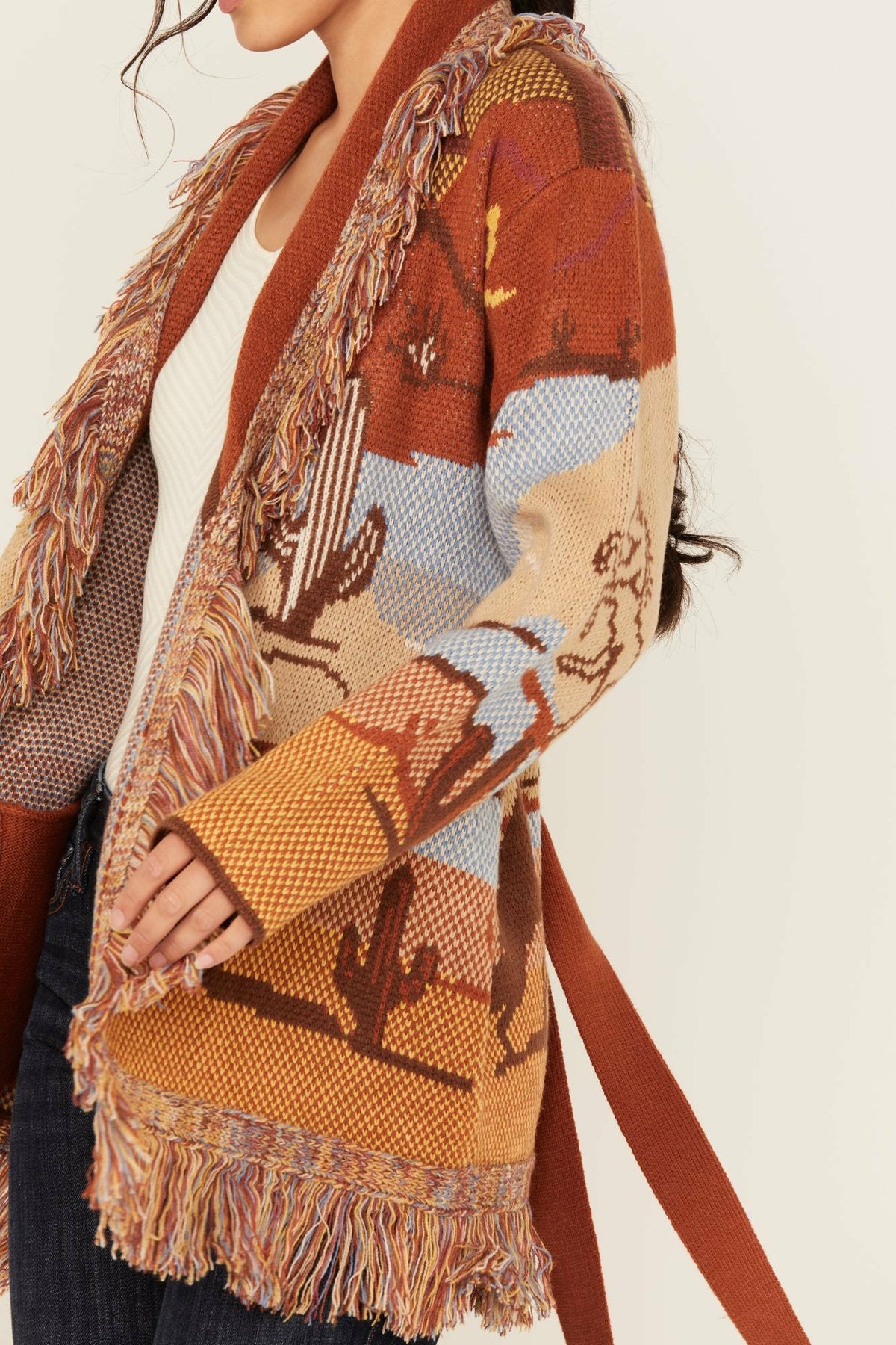 Idyllwind Minette Western Scenic Fringe Cardigan