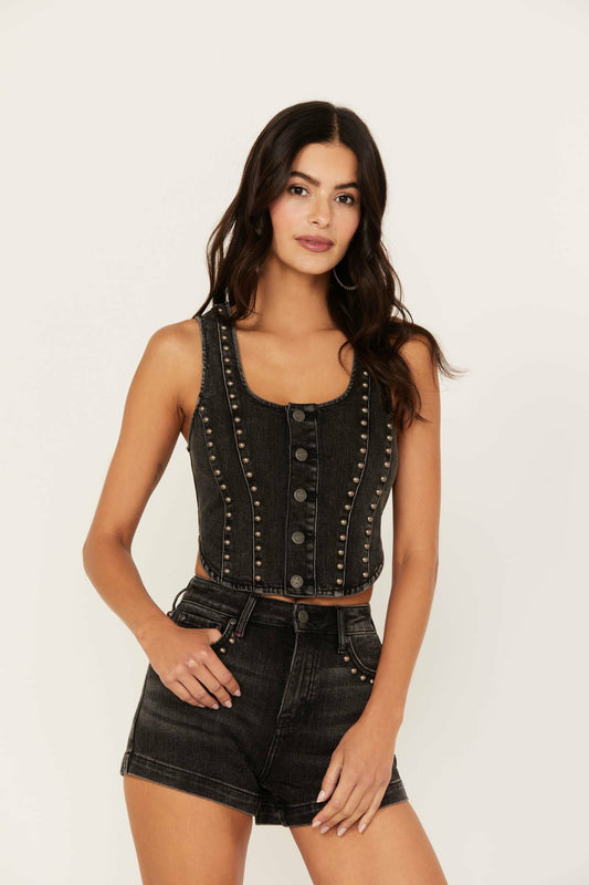 Idyllwind Delrose Drive Studded Denim Vest