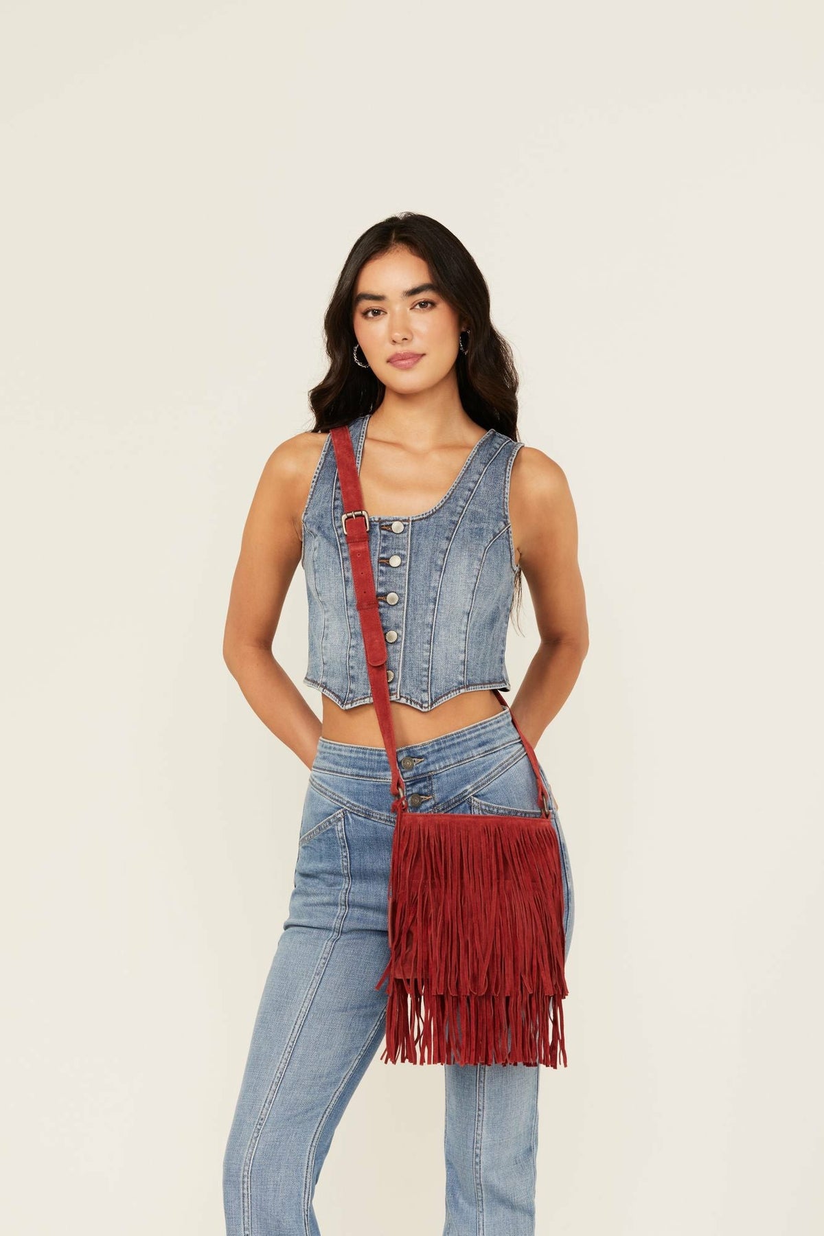 Idyllwind Camarillo Suede Fringe Crossbody Bag