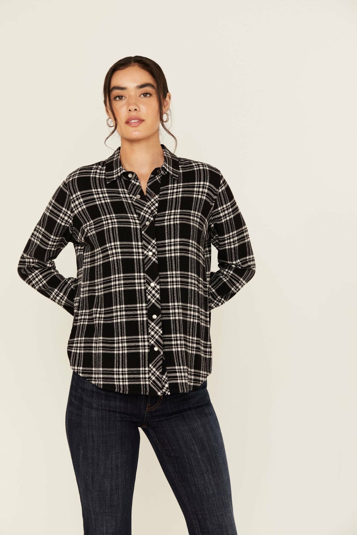 Idyllwind Featherlight Plaid Print Long Sleeve Pearl Snap Western Shirt