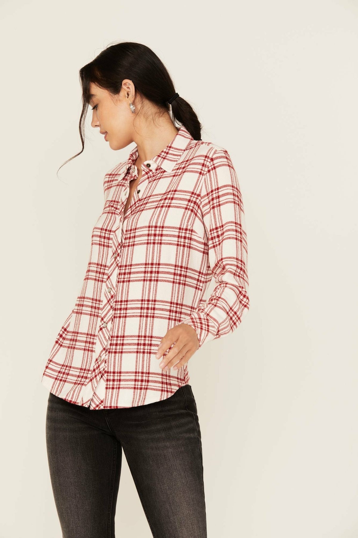 Idyllwind Anna Featherlight Plaid Print Long Sleeve Pearl Snap Western Shirt