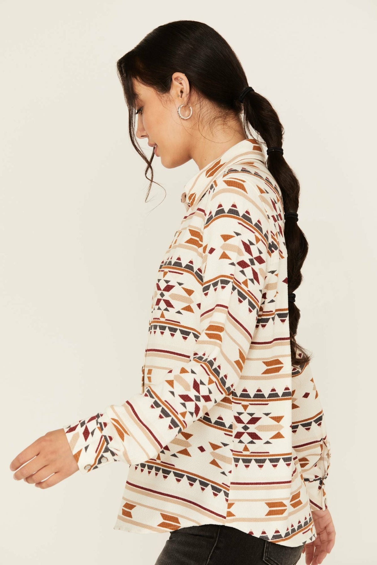 Idyllwind Maplegrove Featherlight Southwestern Print Long Sleeve Pearl Snap Western Shirt