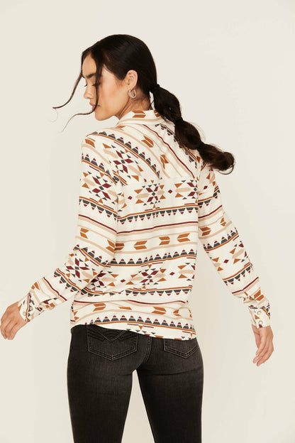 Idyllwind Maplegrove Featherlight Southwestern Print Long Sleeve Pearl Snap Western Shirt