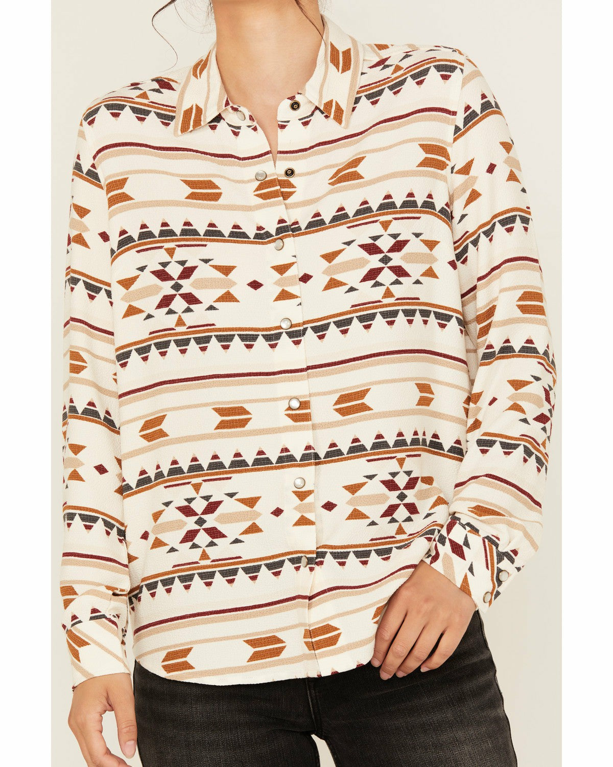 Idyllwind Maplegrove Featherlight Southwestern Print Long Sleeve Pearl Snap Western Shirt