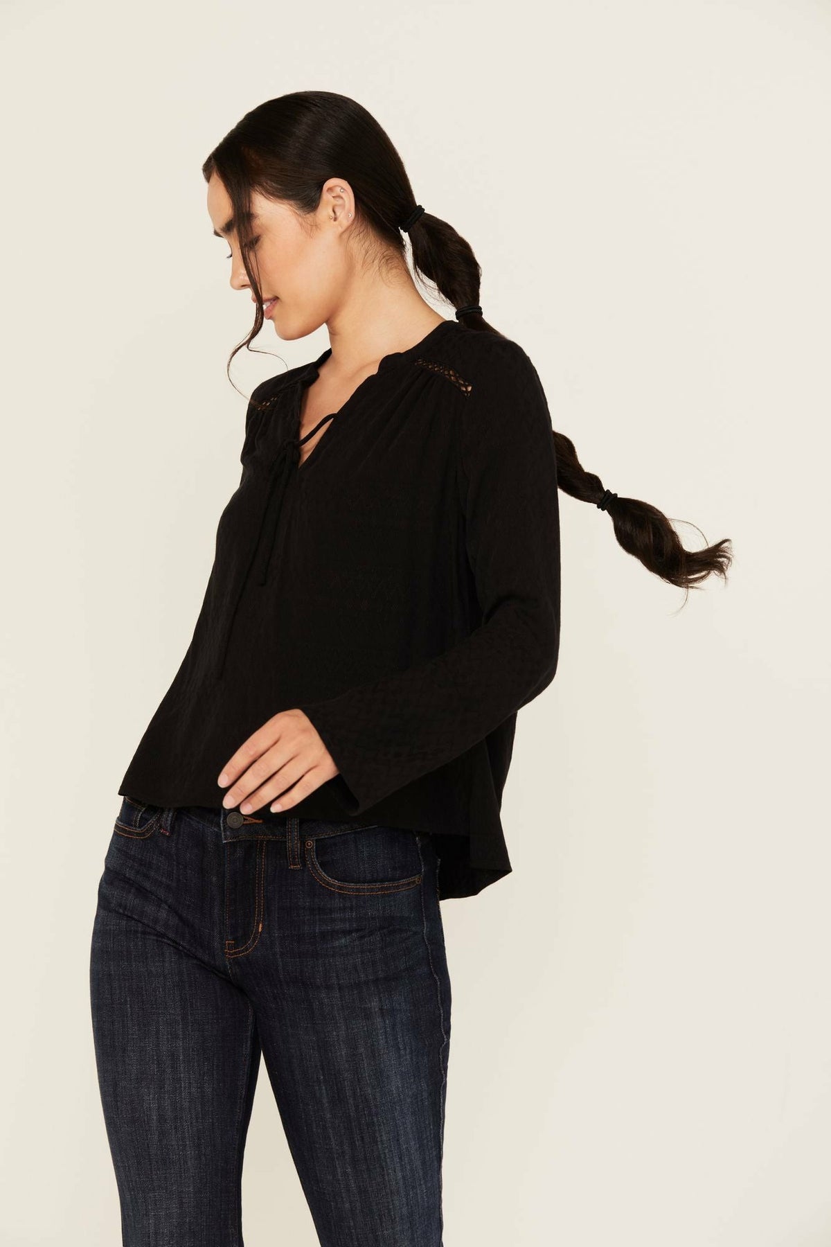 Idyllwind Buckeye Jacquard Long Sleeve Top