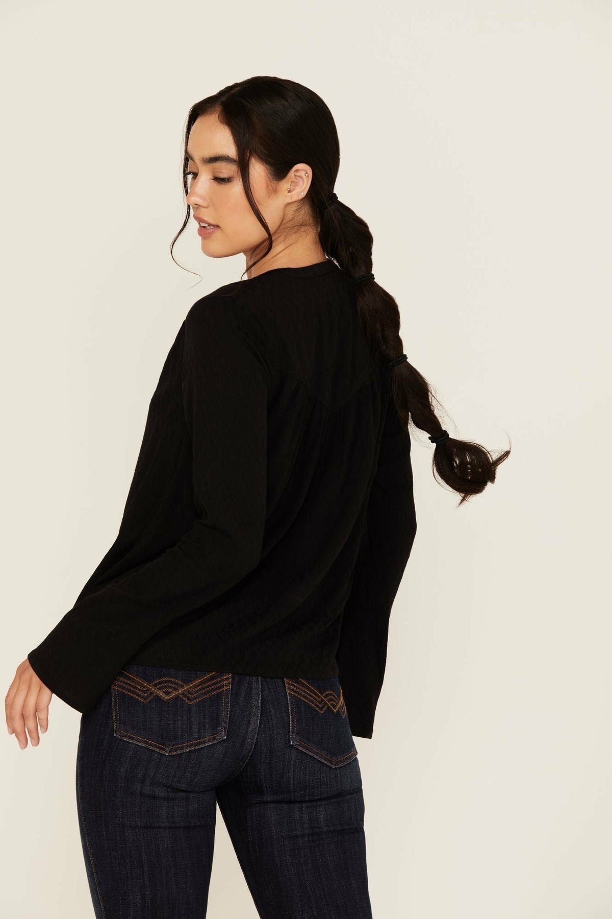 Idyllwind Buckeye Jacquard Long Sleeve Top