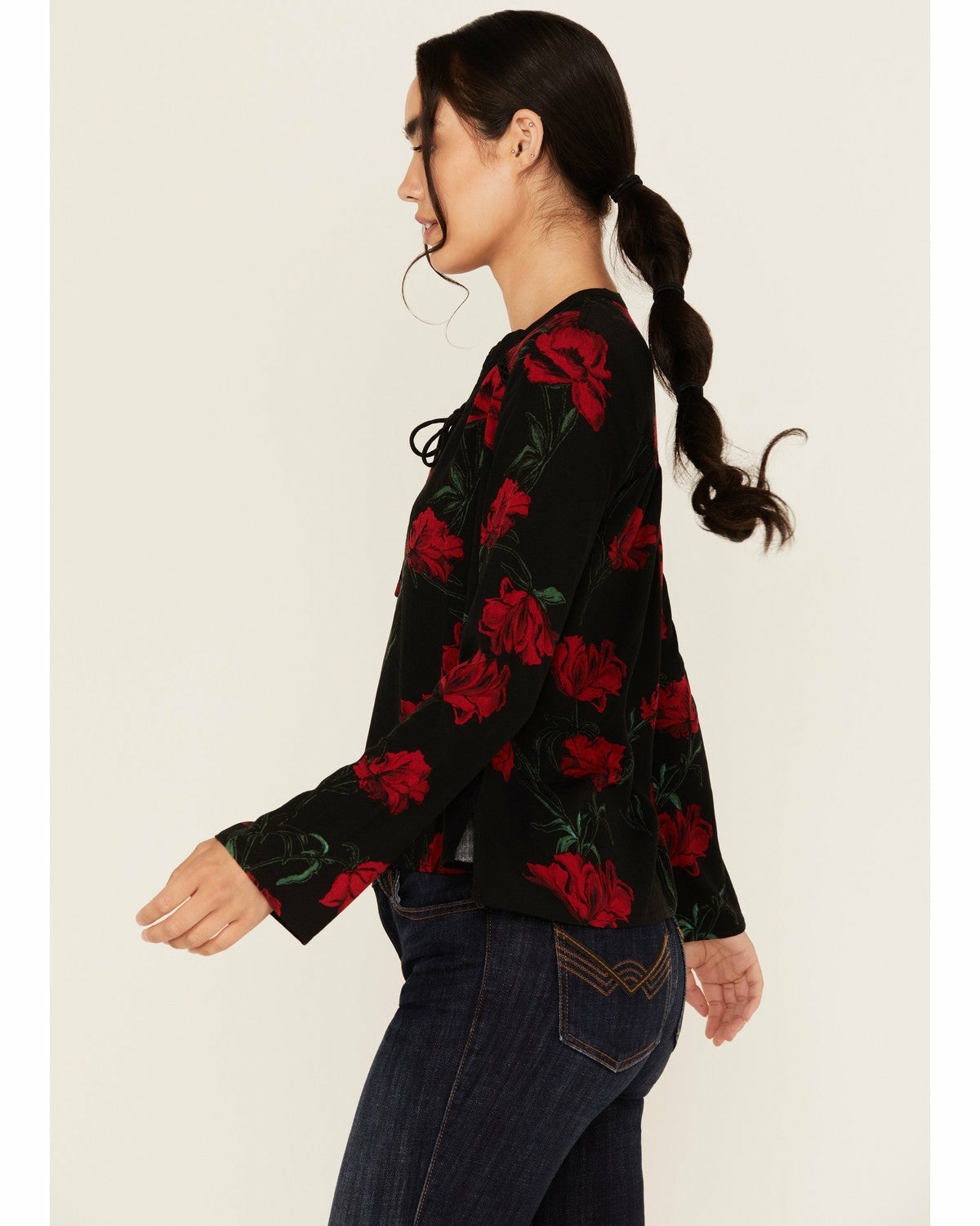 Idyllwind Libbel Rose Print Long Sleeve Top
