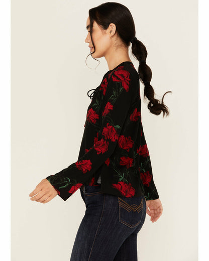 Idyllwind Libbel Rose Print Long Sleeve Top