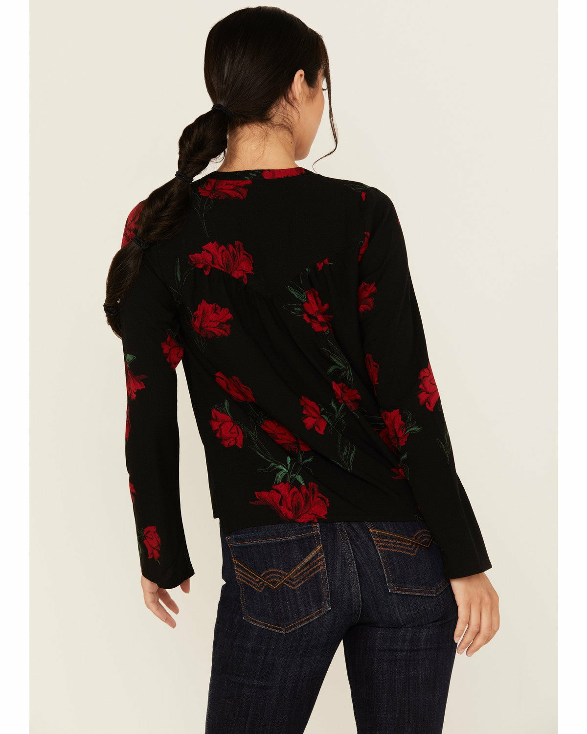 Idyllwind Libbel Rose Print Long Sleeve Top