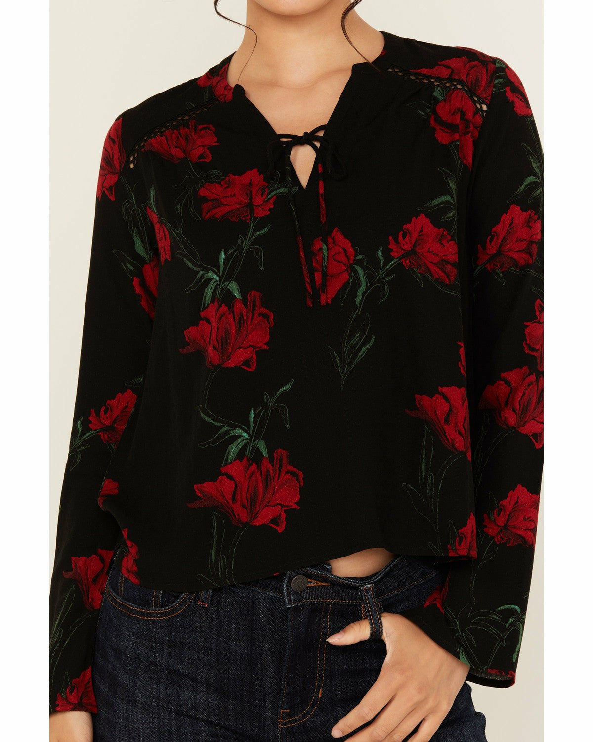 Idyllwind Libbel Rose Print Long Sleeve Top