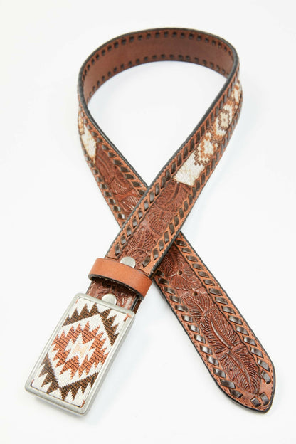 Idyllwind Tooled Southwestern Square Buckle Belt