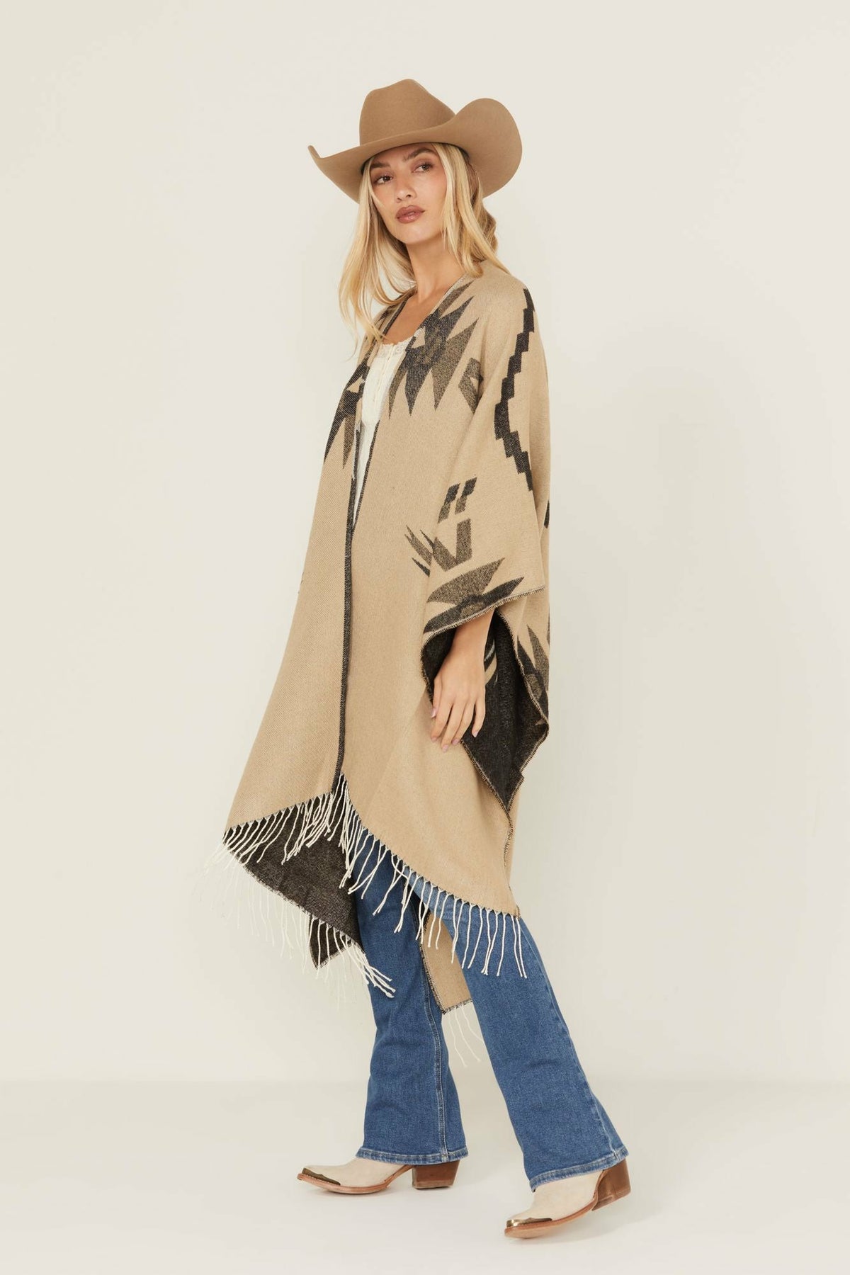 Idyllwind Waterford Southwestern Print Reversible Fringe Shawl