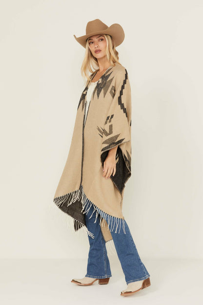 Idyllwind Waterford Southwestern Print Reversible Fringe Shawl