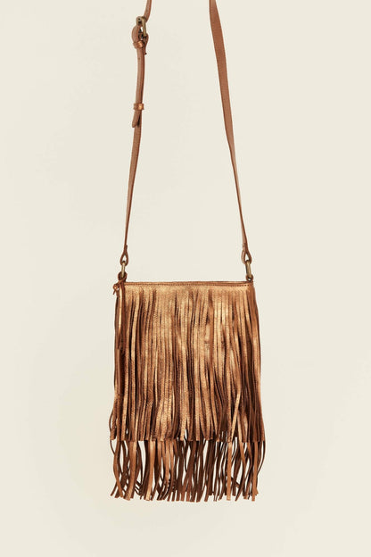 Idyllwind Camarillo Metallic Fringe Suede Crossbody Bag