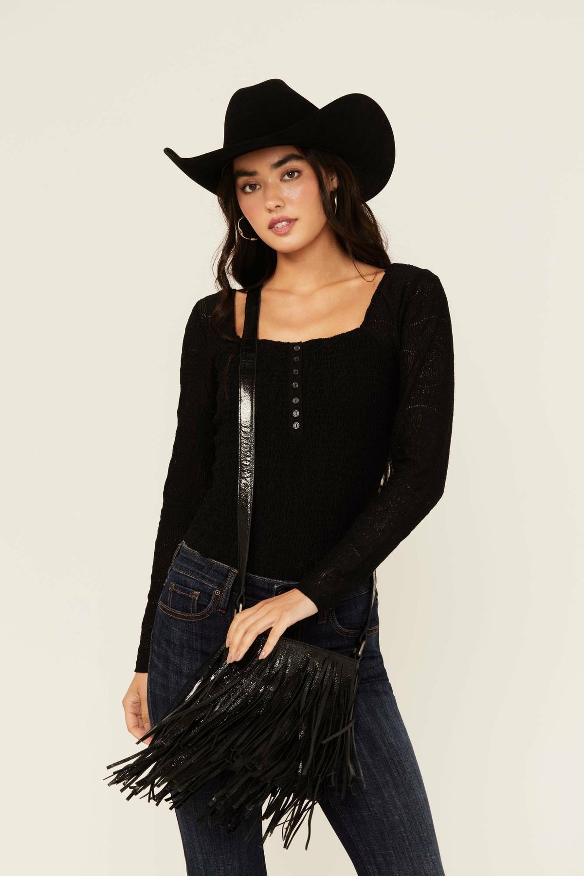 Idyllwind Camarillo Metallic Fringe Suede Crossbody Bag