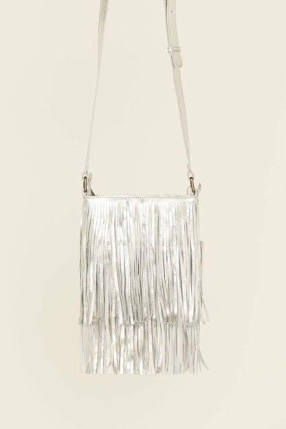 Idyllwind Camarillo Metallic Fringe Suede Crossbody Bag
