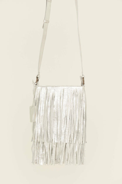 Idyllwind Camarillo Metallic Fringe Suede Crossbody Bag