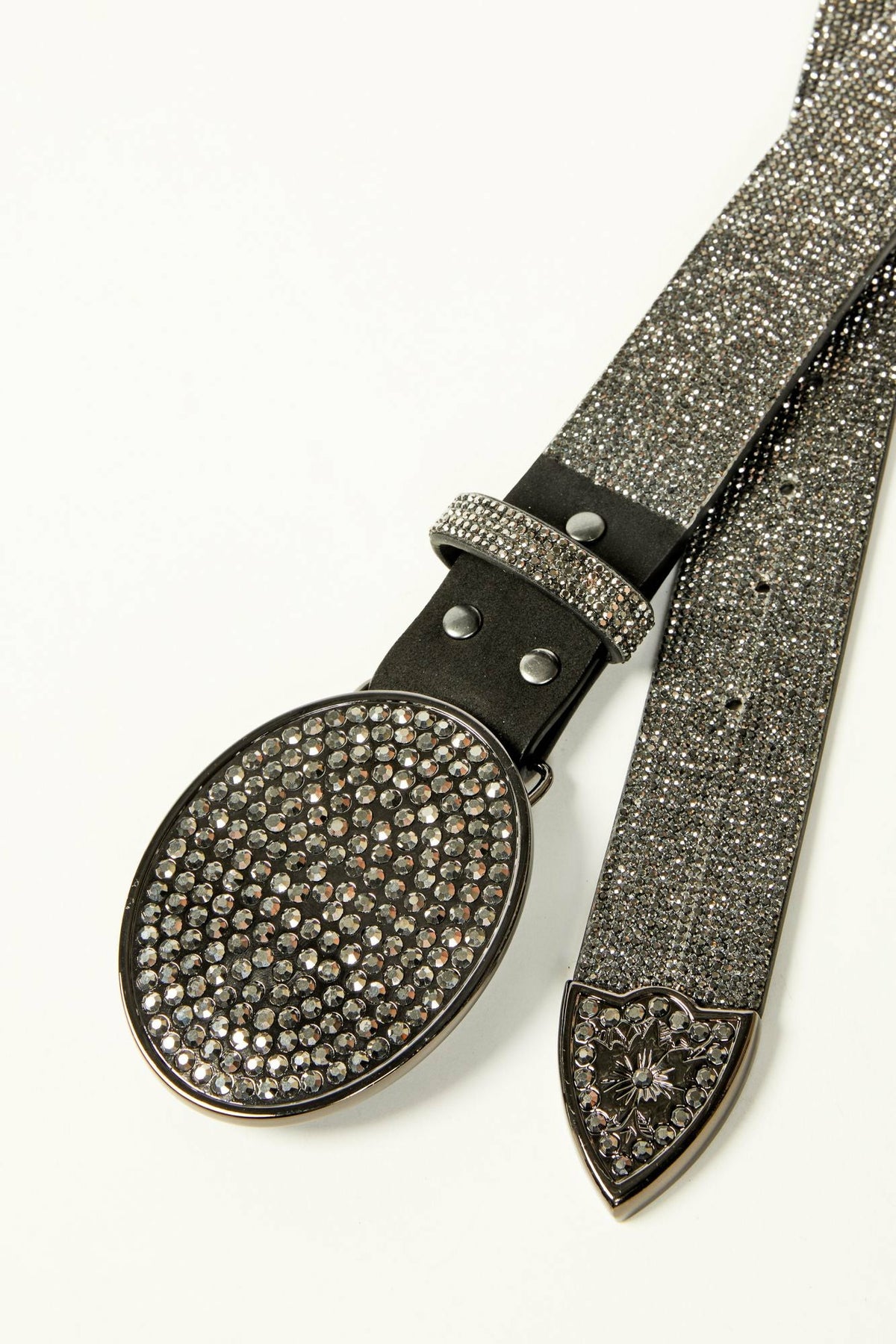 Idyllwind Lovell Black Rhinestone Oval Buckle Belt