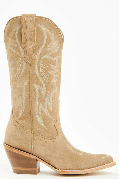 Idyllwind Charmed Life Tan Suede Western Boots - Round Toe