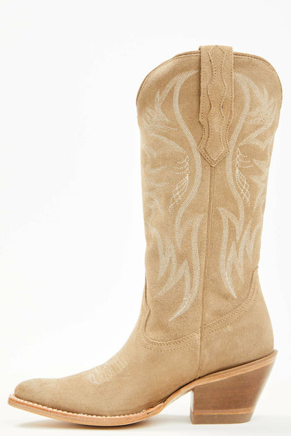 Idyllwind Charmed Life Tan Suede Western Boots - Round Toe