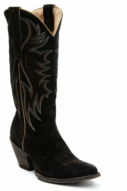 Idyllwind Charmed Life Black Suede Western Boots - Round Toe