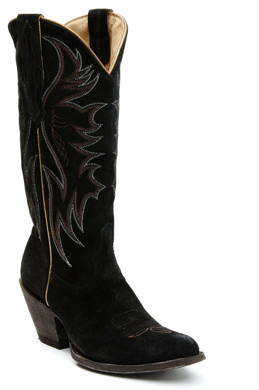 Idyllwind Charmed Life Black Suede Western Boots - Round Toe