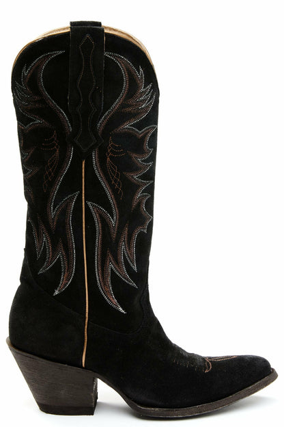 Idyllwind Charmed Life Black Suede Western Boots - Round Toe