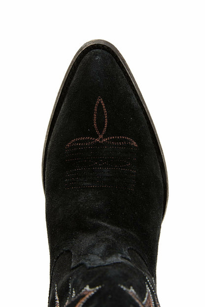 Idyllwind Charmed Life Black Suede Western Boots - Round Toe