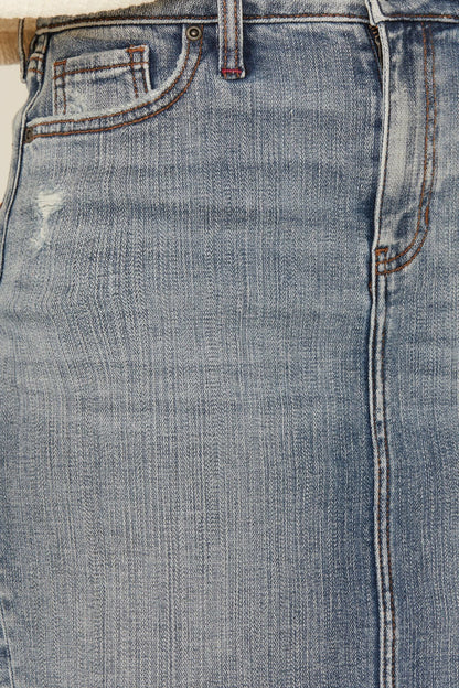 Idyllwind Ivywood Medium Wash Super Stretch Denim Mini Skirt
