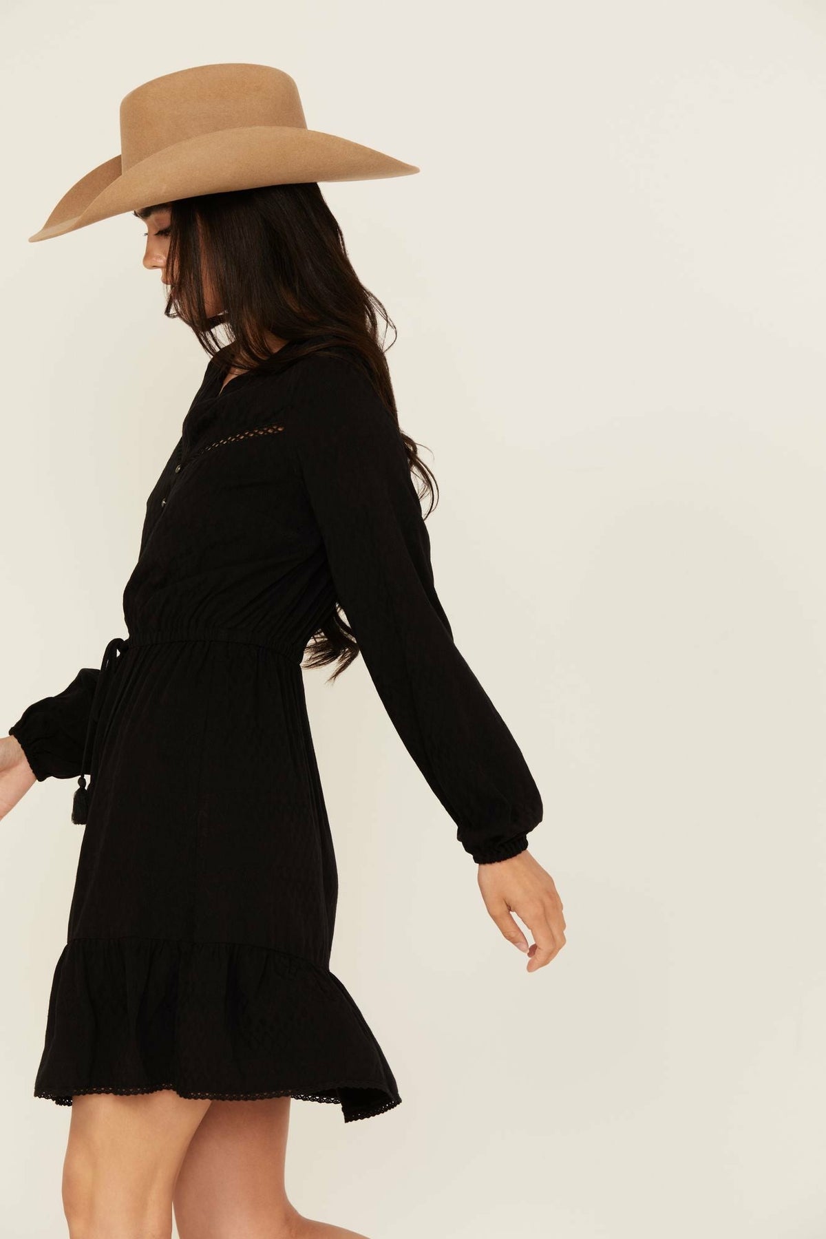 Idyllwind Fitzpatrick Solid Long Sleeve Mini Dress