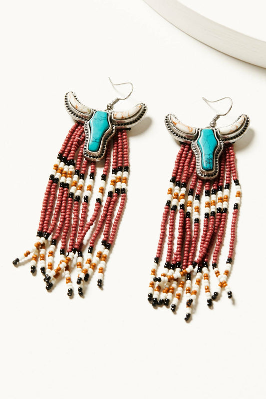 Idyllwind Riverbend Seed Bead Fringe Earrings