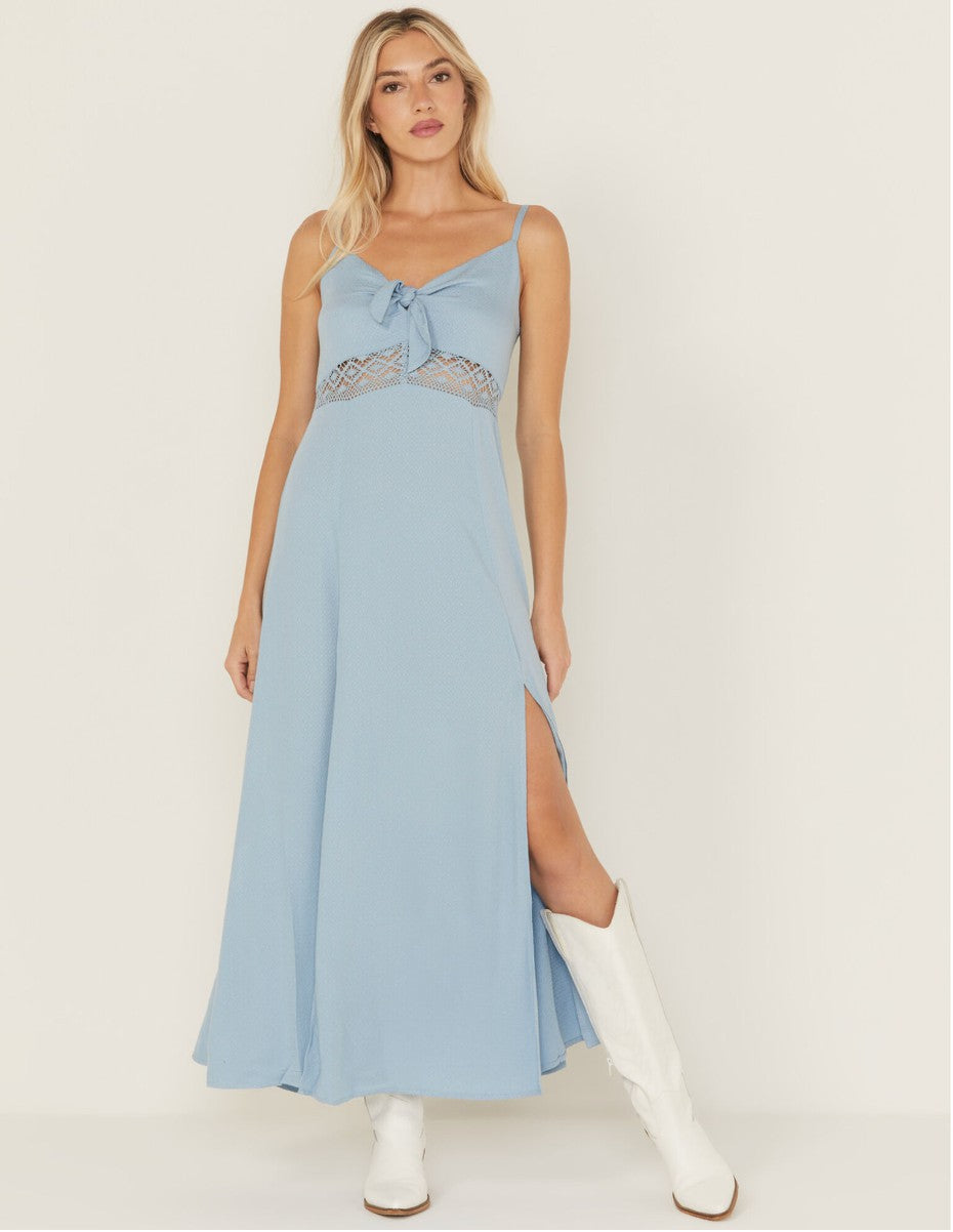 Idyllwind Wisteria Tie Front Sleeveless Maxi Dress