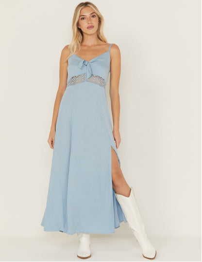 Idyllwind Wisteria Tie Front Sleeveless Maxi Dress