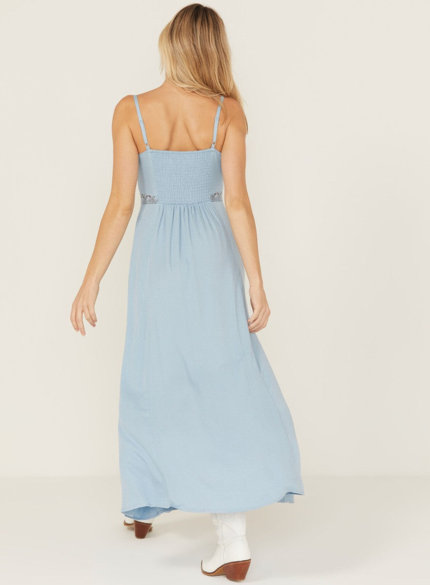 Idyllwind Wisteria Tie Front Sleeveless Maxi Dress