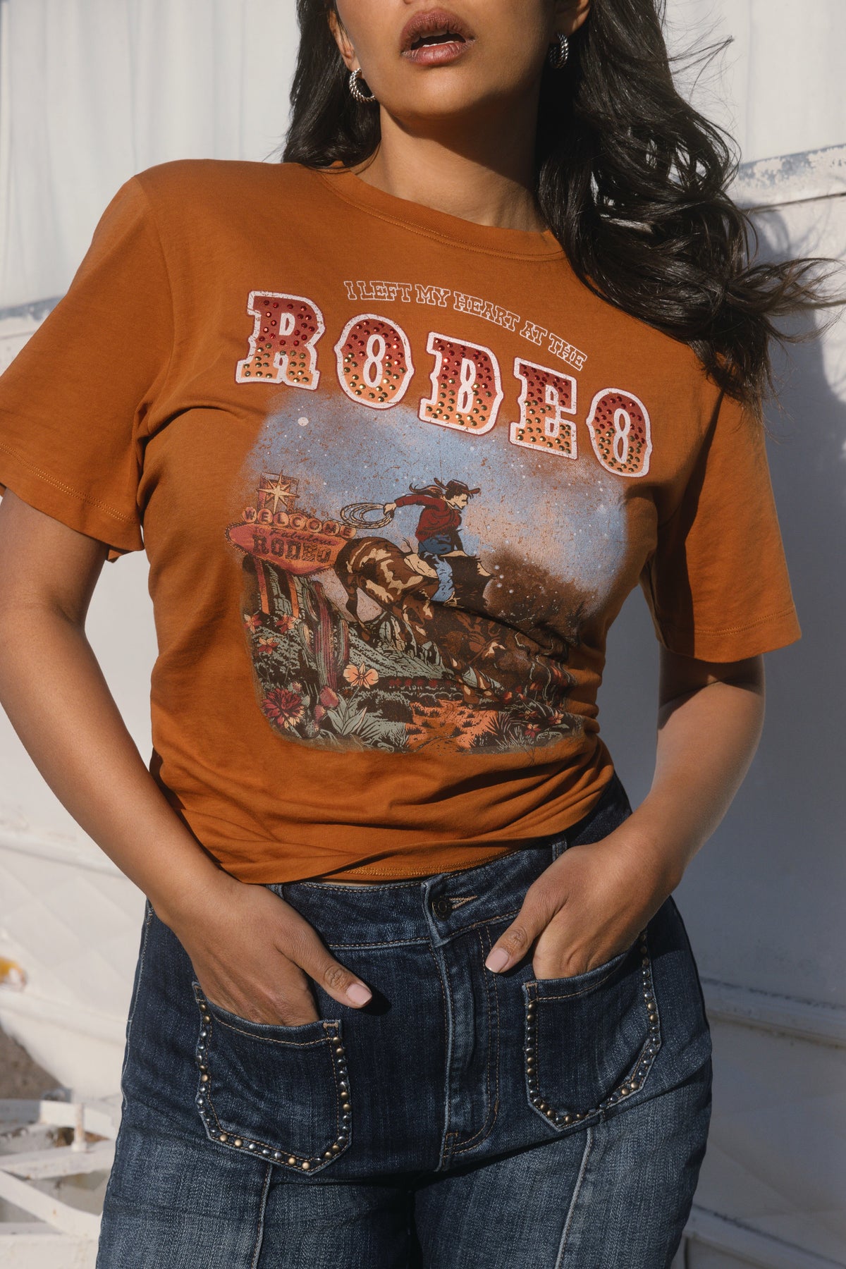 Idyllwind I Left My Heart At The Rodeo Embellished Short Sleeve Graphic Tee