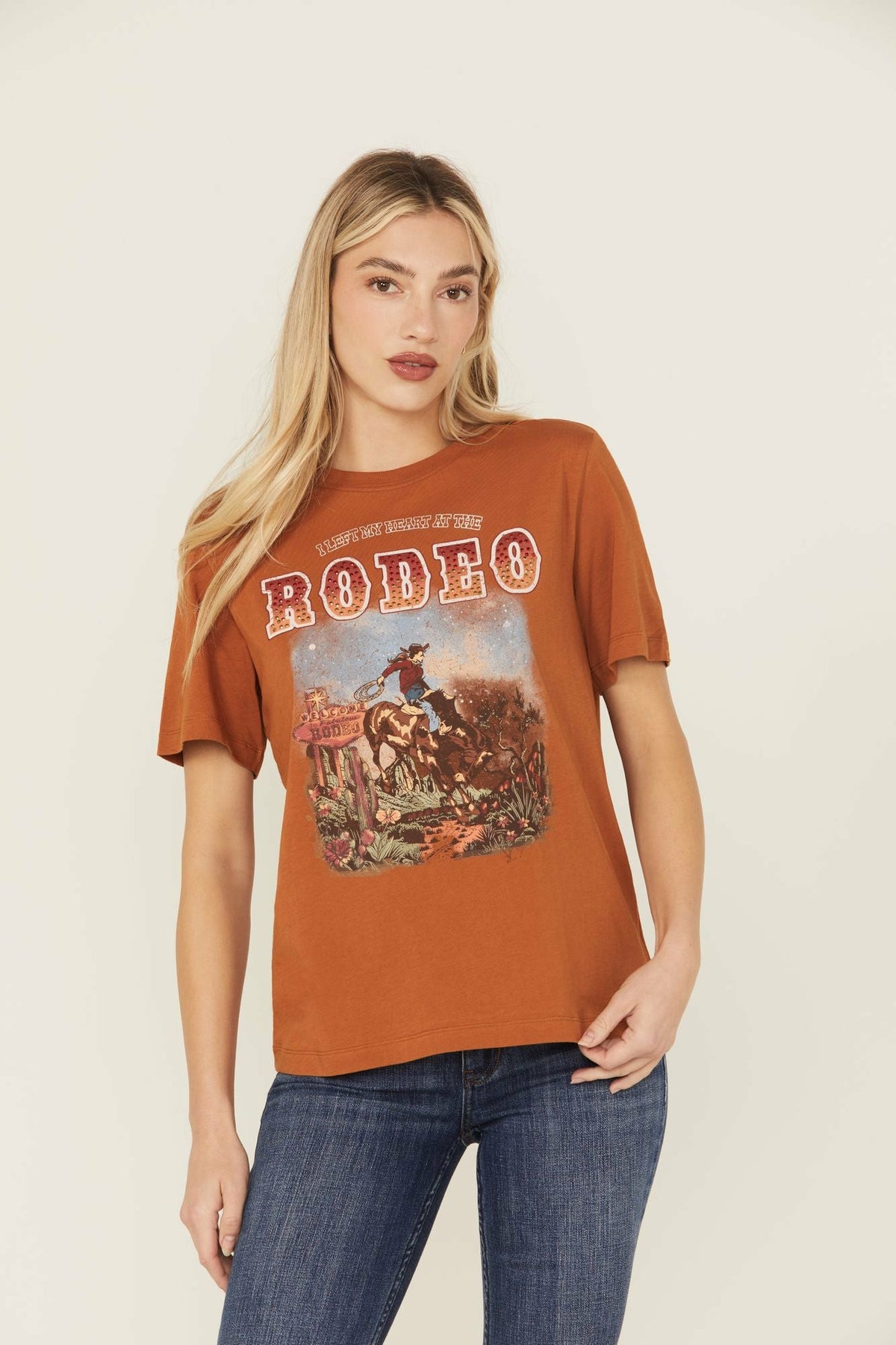 Idyllwind I Left My Heart At The Rodeo Embellished Short Sleeve Graphic Tee