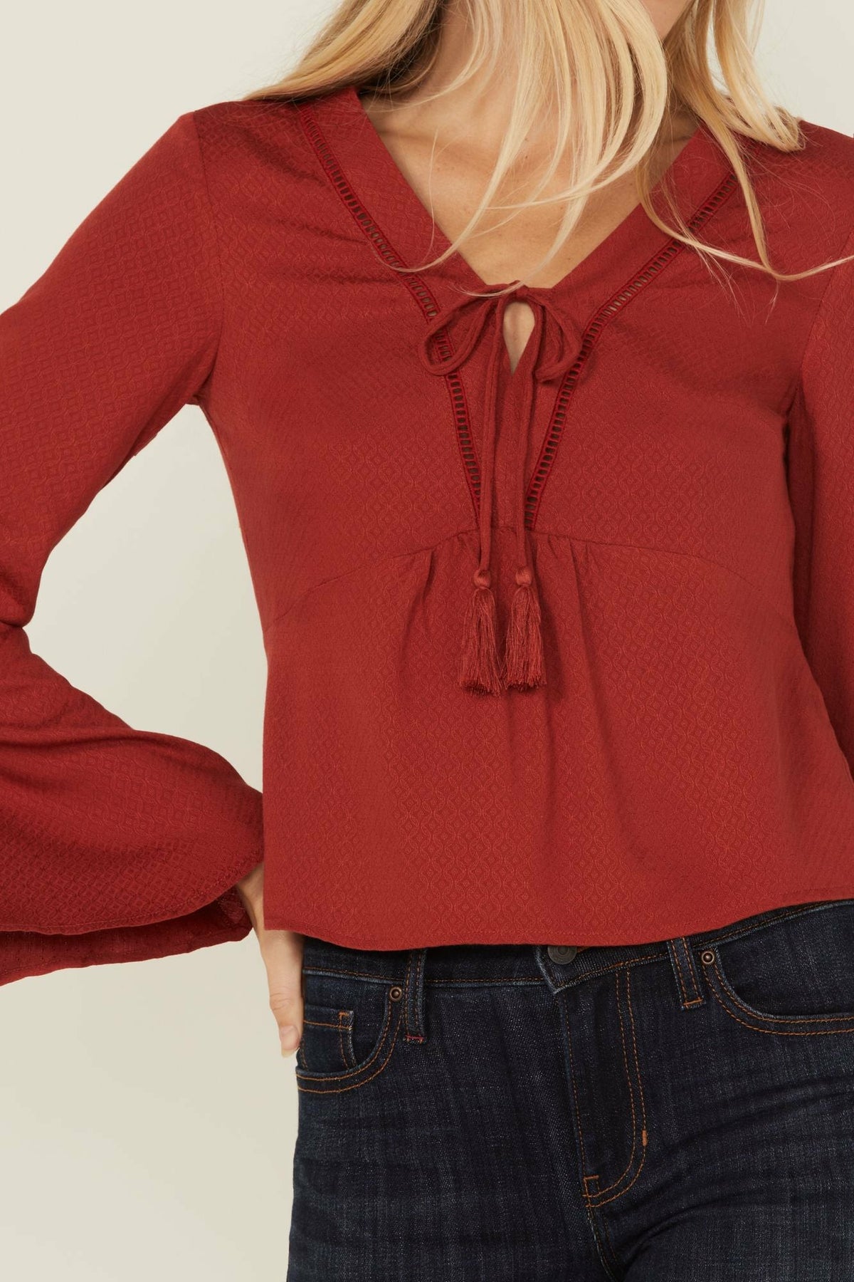 Idyllwind Cedar Lace-Up Top