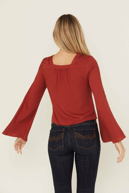 Idyllwind Cedar Lace-Up Top