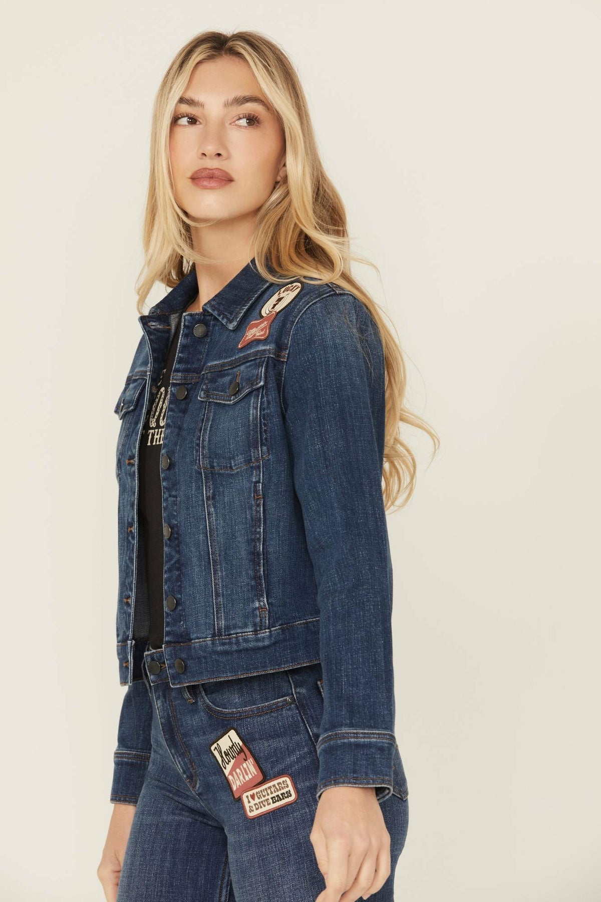 Idyllwind Ellwood Patch Denim Trucker Jacket