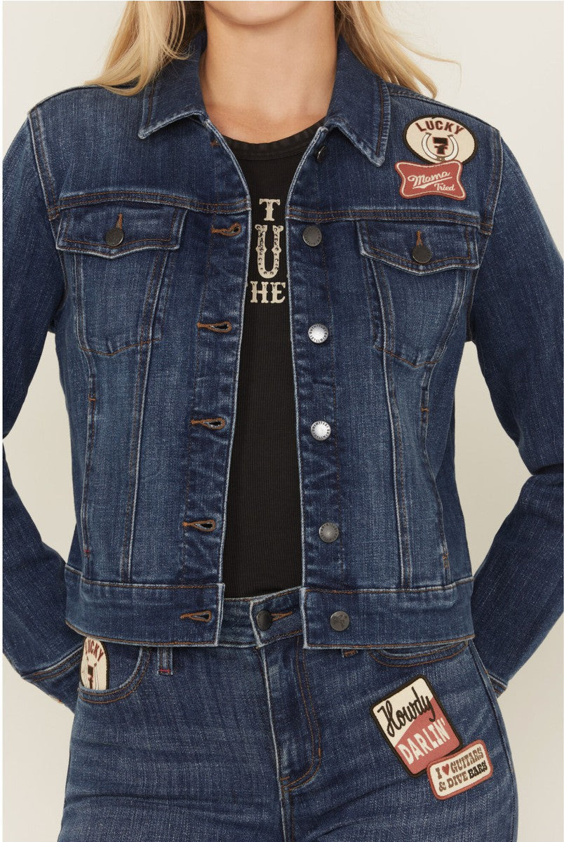 Idyllwind Ellwood Patch Denim Trucker Jacket