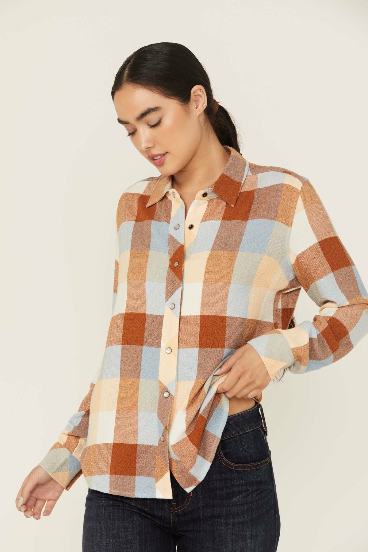 Idyllwind Coppell Plaid Print Long Sleeve Snap Western Shirt