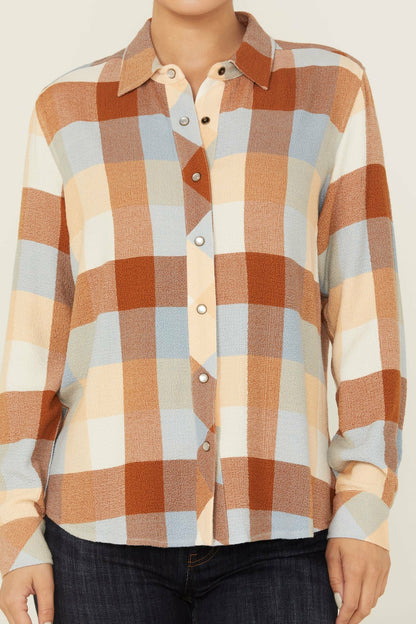 Idyllwind Coppell Plaid Print Long Sleeve Snap Western Shirt