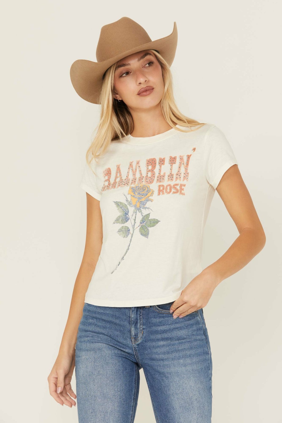 Idyllwind Ramblin' Rose Trusty Embellished Short Sleeve Graphic Tee