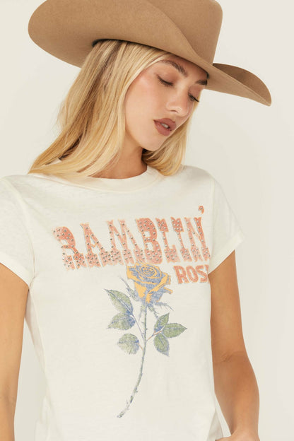 Idyllwind Ramblin' Rose Trusty Embellished Short Sleeve Graphic Tee