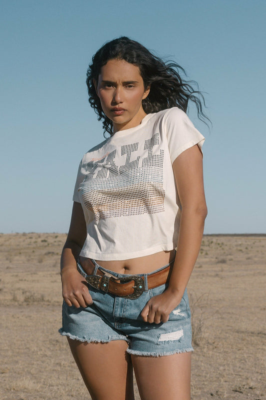 Idyllwind Y'all Embellished Short Sleeve Cropped Graphic Tee