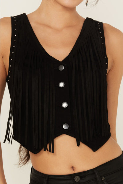Idyllwind Fringe Denim Bustier