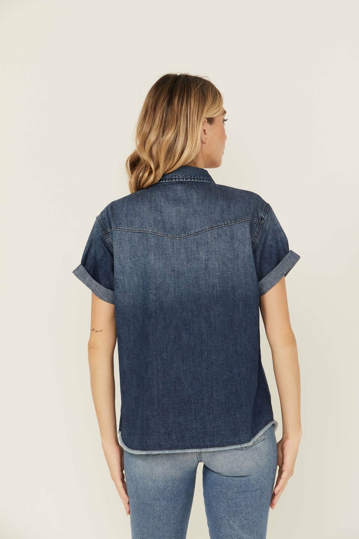 Idyllwind Ellwood Dark Wash Short Sleeve Denim Shirt