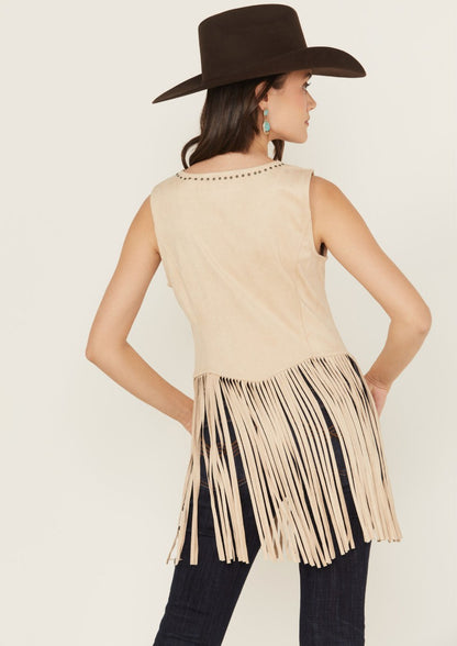 Idyllwind Monticello Fringe Faux Suede Studded Tank