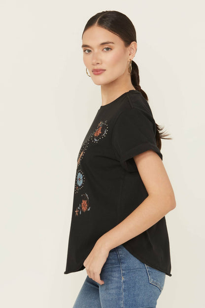 Idyllwind Studded Bull Skull Short Sleeve Graphic Tee